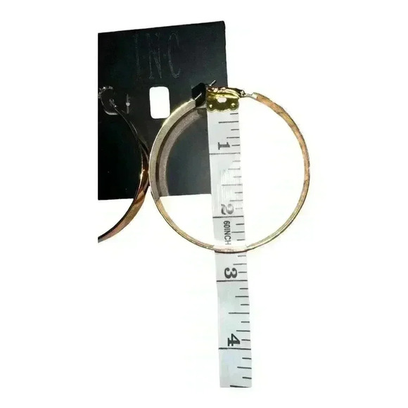 I.N.C. International Concepts Gold Tone Hoop Earrings - Picture 5 of 6